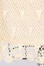 Load image into Gallery viewer, Vintage 1970s Skirt Crochet Lace Cream Boho L
