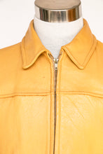 Load image into Gallery viewer, 1970s Men&#39;s Buckskin Leather Jacket Zip Up M