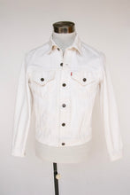 Load image into Gallery viewer, Levi&#39;s Denim Jacket 1980s White Cotton M 38&quot;