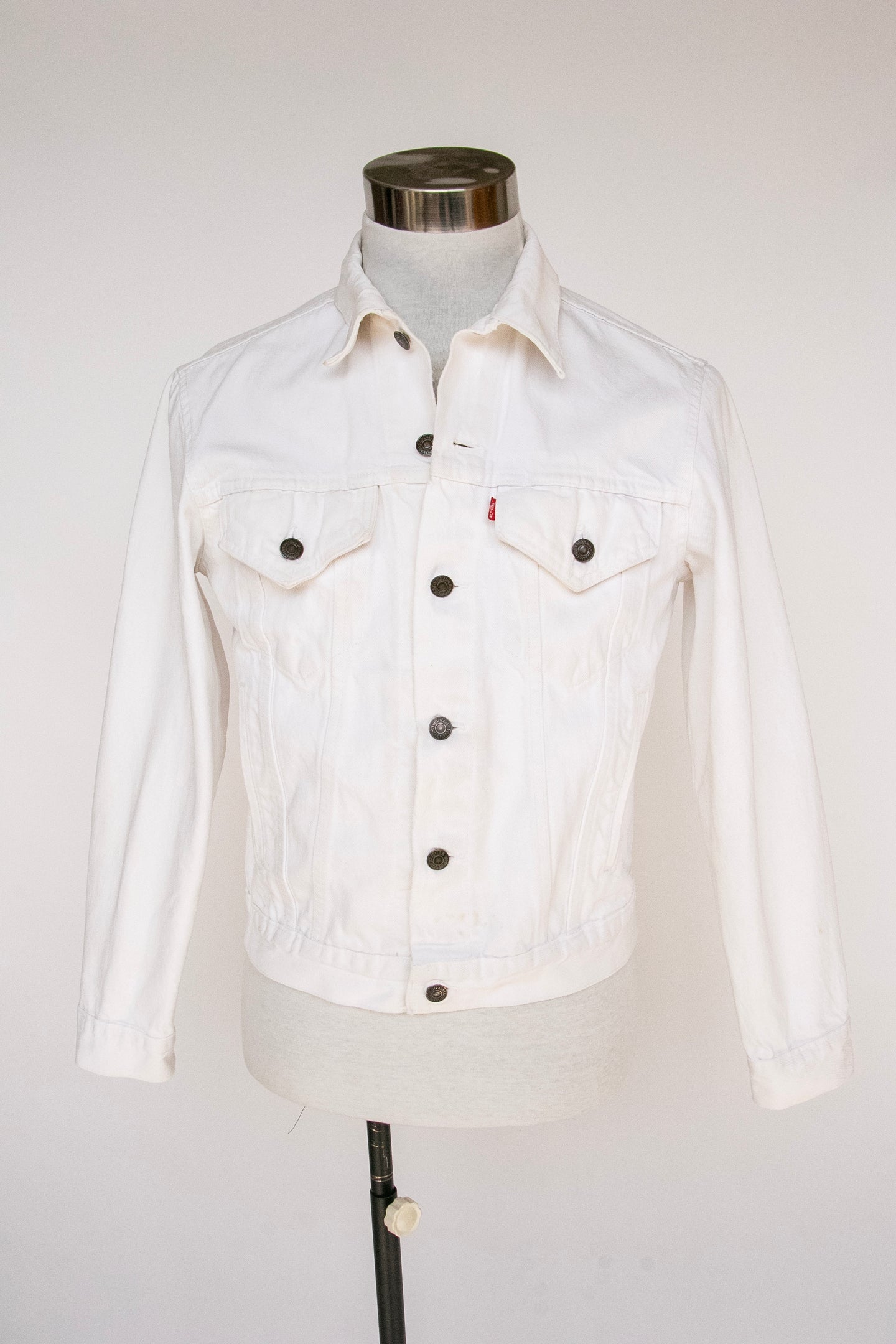 Levi's Denim Jacket 1980s White Cotton M 38