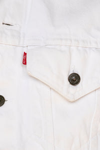 Levi's Denim Jacket 1980s White Cotton M 38"