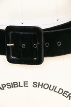 Load image into Gallery viewer, 1950s Belt Black Velvet Tapered Waist Cinch S