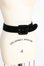 Load image into Gallery viewer, 1950s Belt Black Velvet Tapered Waist Cinch S