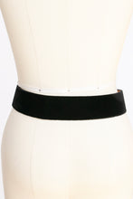 Load image into Gallery viewer, 1950s Belt Black Velvet Tapered Waist Cinch S