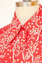 Load image into Gallery viewer, 1970s Blouse Printed Knit Shirt Button Up S