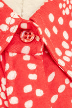 Load image into Gallery viewer, 1970s Blouse Printed Knit Shirt Button Up S