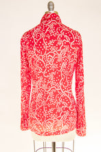 Load image into Gallery viewer, 1970s Blouse Printed Knit Shirt Button Up S