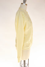 Load image into Gallery viewer, 1960s Sweater Beaded Cream Wool Knit Cardigan Embellished M