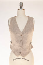 Load image into Gallery viewer, 1970s Wool Vest Top Gray Waistcoat XS