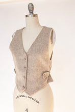 Load image into Gallery viewer, 1970s Wool Vest Top Gray Waistcoat XS