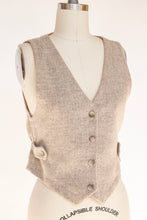 Load image into Gallery viewer, 1970s Wool Vest Top Gray Waistcoat XS
