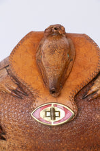 Load image into Gallery viewer, 1940s Armadillo Purse Taxidermy Brown Leather Shoulder Handbag Bag