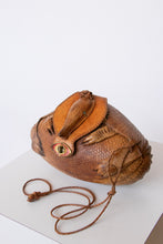 Load image into Gallery viewer, 1940s Armadillo Purse Taxidermy Brown Leather Shoulder Handbag Bag