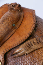 Load image into Gallery viewer, 1940s Armadillo Purse Taxidermy Brown Leather Shoulder Handbag Bag
