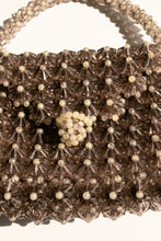 Load image into Gallery viewer, 1960s Purse Chunky 3D Beaded Smokey Pearl Hand Bag