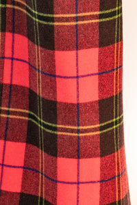 1980s Pants Wool Plaid High Waist Trousers Benneton S
