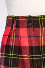 Load image into Gallery viewer, 1980s Pants Wool Plaid High Waist Trousers Benneton S