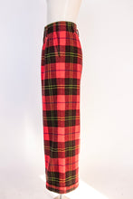 Load image into Gallery viewer, 1980s Pants Wool Plaid High Waist Trousers Benneton S
