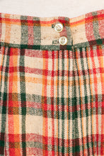 Load image into Gallery viewer, 1970s Pants Wool Blend Plaid Wide Leg High Waist Trousers M