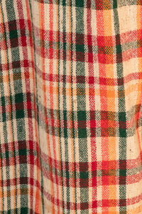 1970s Pants Wool Blend Plaid Wide Leg High Waist Trousers M