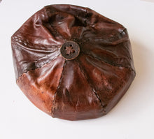 Load image into Gallery viewer, 1970s Leather Newsboy Cap Boho Hippie