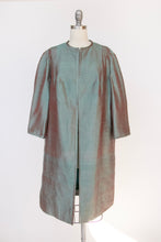 Load image into Gallery viewer, 1950s Swing Coat Silk Sharkskin Cocktail S/M