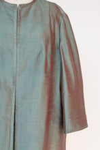 Load image into Gallery viewer, 1950s Swing Coat Silk Sharkskin Cocktail S/M