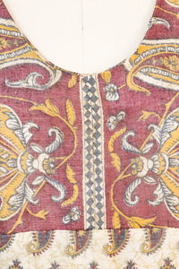 1970s Maxi Dress Paisley Printed Cotton Soho S
