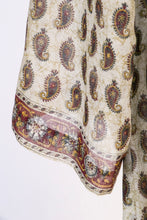 Load image into Gallery viewer, 1970s Maxi Dress Paisley Printed Cotton Soho S