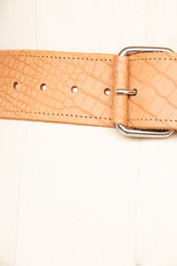 1980s Belt Leather Cinch Waist Brown S