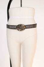 Load image into Gallery viewer, 1980s Belt Western Buckle Tony Lama Ostrich Leather L