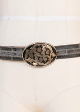 Load image into Gallery viewer, 1980s Belt Western Buckle Tony Lama Ostrich Leather L