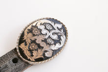 Load image into Gallery viewer, 1980s Belt Western Buckle Tony Lama Ostrich Leather L