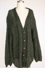Load image into Gallery viewer, 1980s Sweater Chunky Mohair Knit Oversized Cardigan Benetton M