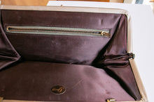 Load image into Gallery viewer, 1960s Purse Top Handle Gold Patent Vinyl Cocktail Clutch Bag