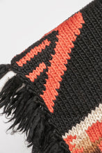 Load image into Gallery viewer, Ralph Lauren Hand Knit Wool Wrap Sweater Fringe Poncho Southwestern