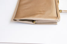 Load image into Gallery viewer, 1960s Purse Top Handle Gold Patent Vinyl Cocktail Clutch Bag
