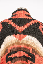 Load image into Gallery viewer, Ralph Lauren Hand Knit Wool Wrap Sweater Fringe Poncho Southwestern
