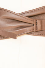 Load image into Gallery viewer, 1980s Belt Leather Tie Wrap Waist Cinch Boho Brown France
