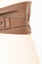 Load image into Gallery viewer, 1980s Belt Leather Tie Wrap Waist Cinch Boho Brown France