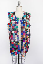 Load image into Gallery viewer, 1970s Vest Top Yo-Yo Quilt Art to Wear Handmade Patchwork