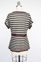 Load image into Gallery viewer, 1970s Sweater Top Stripped Knit Bill Haire Friedricks Sport Rayon Knit M