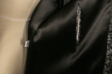 Load image into Gallery viewer, 1960s Coat Patterned Wool Blend Cocktail Jacket Fur Collar M