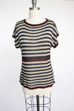 Load image into Gallery viewer, 1970s Sweater Top Stripped Knit Bill Haire Friedricks Sport Rayon Knit M