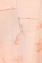 Load image into Gallery viewer, 1950s Kimono Japanese Robe Silk Crepe Peach Jacquard