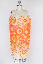 Load image into Gallery viewer, 1960s Paper Dress Psychedelic Neon Black Light Mod Op Art Shift