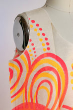 Load image into Gallery viewer, 1960s Paper Dress Psychedelic Neon Black Light Mod Op Art Shift