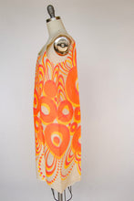 Load image into Gallery viewer, 1960s Paper Dress Psychedelic Neon Black Light Mod Op Art Shift