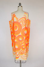 Load image into Gallery viewer, 1960s Paper Dress Psychedelic Neon Black Light Mod Op Art Shift