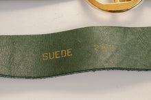 Load image into Gallery viewer, 1980s Belt Green Suede Leather Cinch Waist M